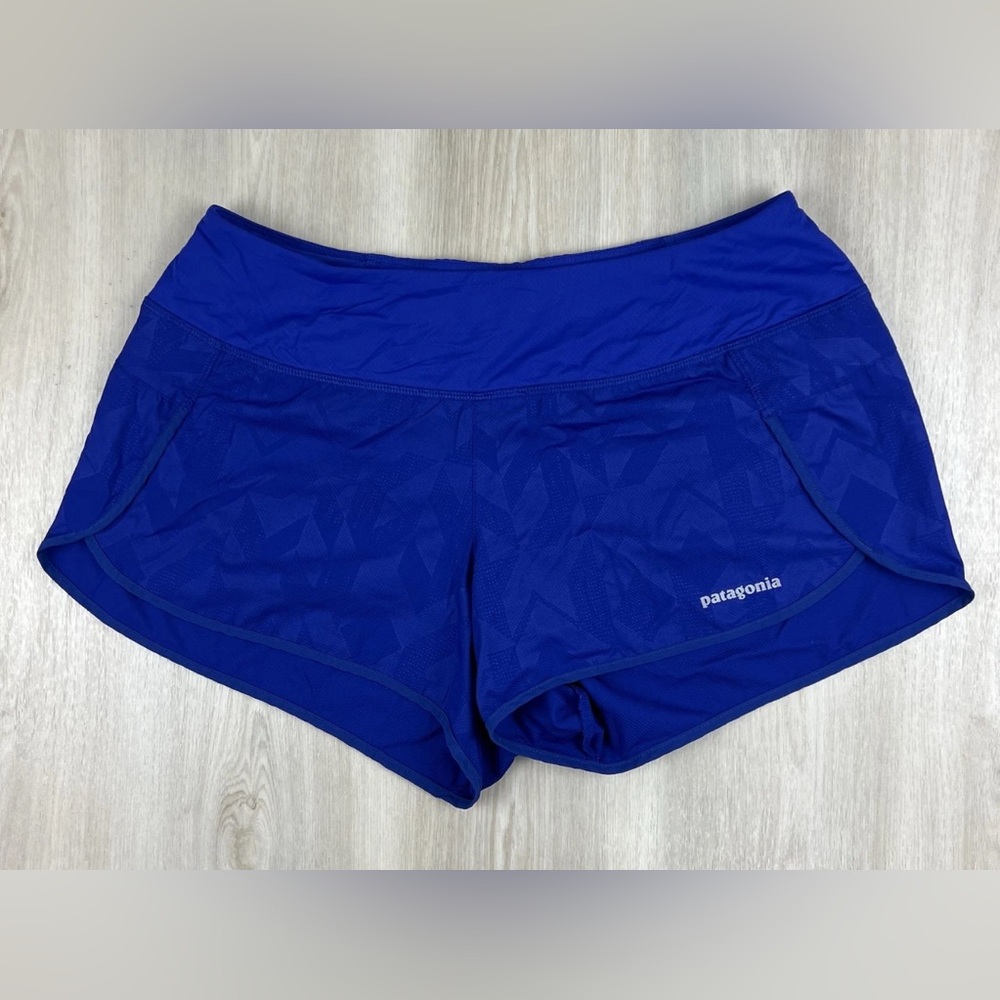 Patagonia Women's Lined Strider Running Shorts 3" Inseam Blue Size Medium